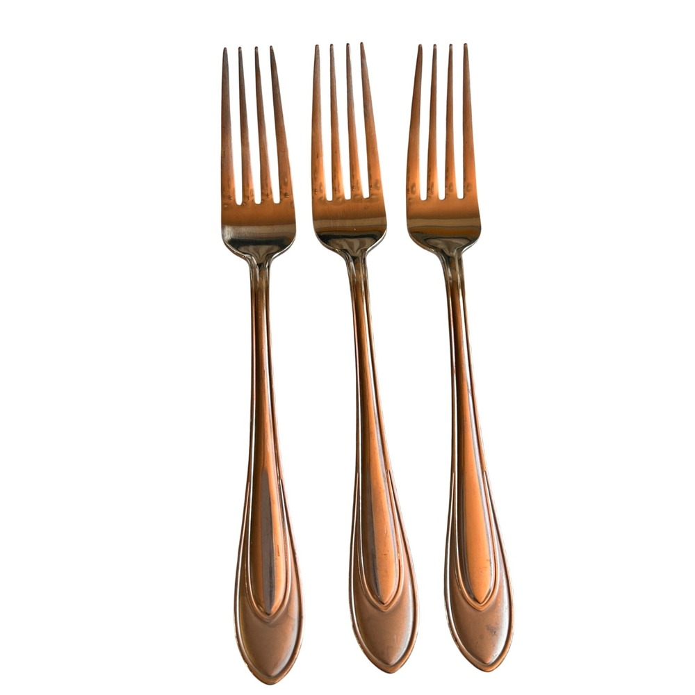 Pfaltzgraff‎ Winston Frost 3 Dinner Forks Stainless Flatware Replacement Lot
